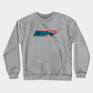 Tennessee Fly Fishing State River Sunset by TeeCreations Crewneck Sweatshirt